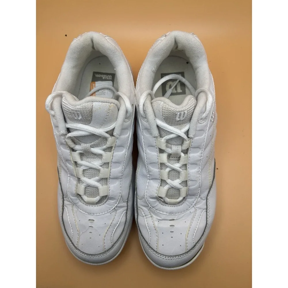 Wilson White Leather Tennis Shoes Low Top Athletic Sneakers Mens Size 7.5